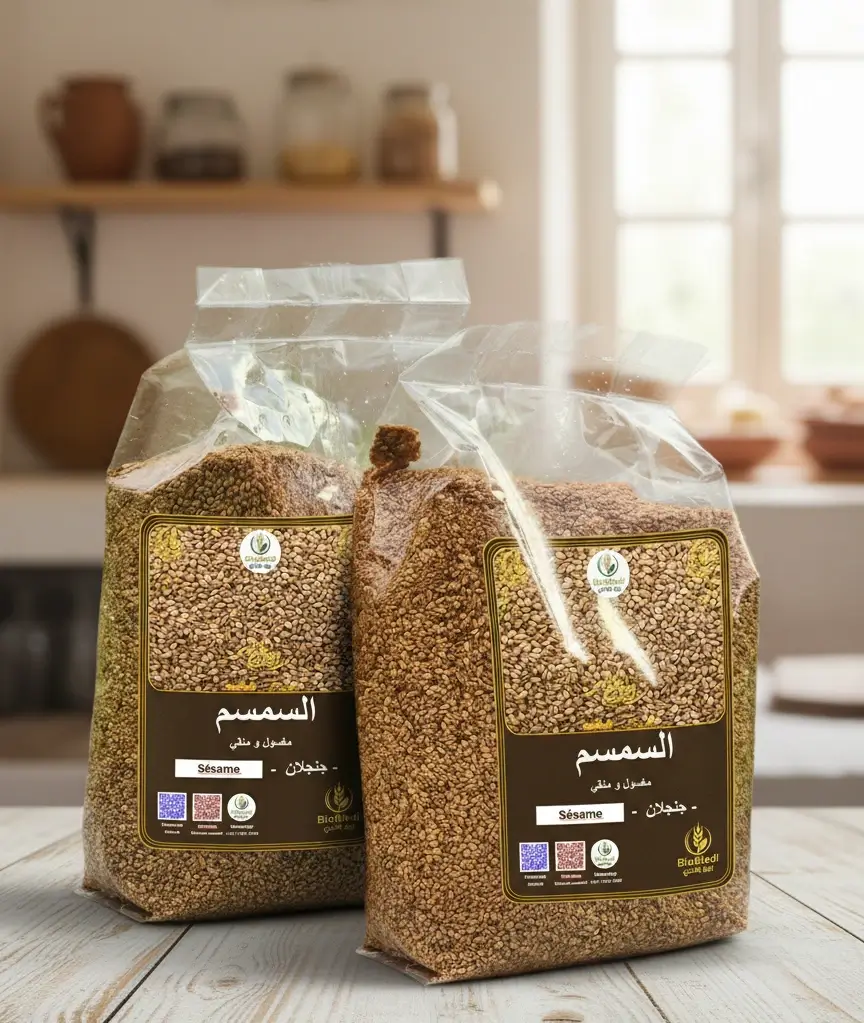 السمسم مغسول و منقي